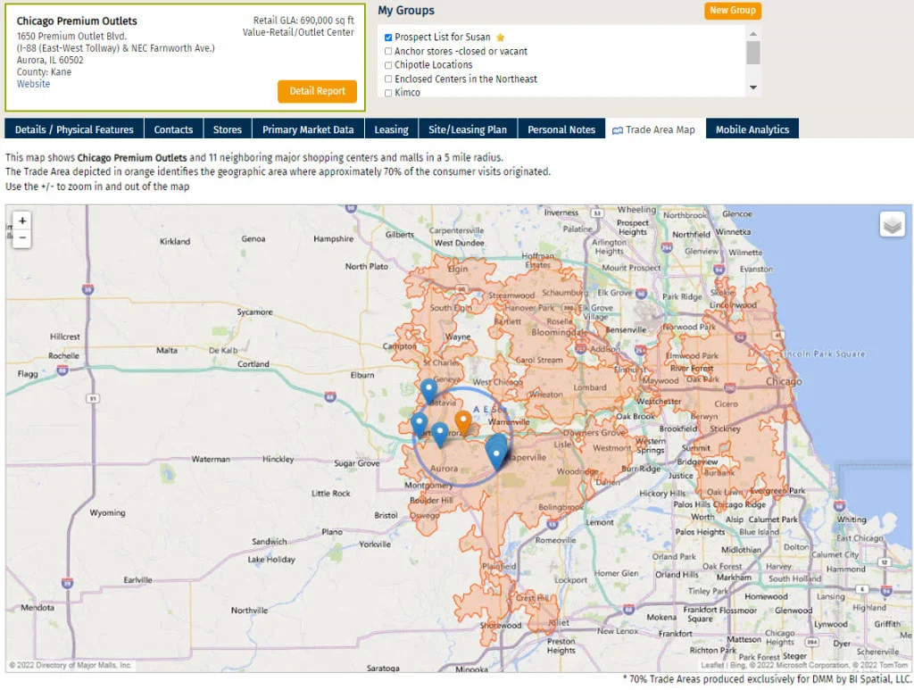 Chicago-Premium-Outlet-Trade-area-map